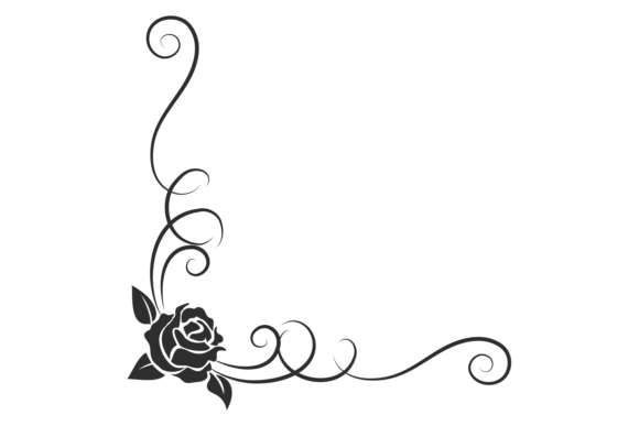 Download Floral Corner. Calligraphic Border with - Calligraphic Collection